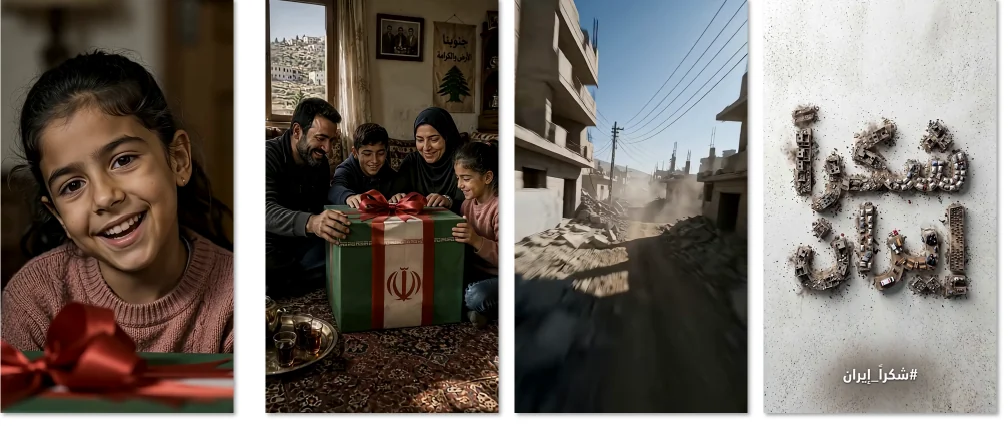 Figure 34. Stills from the Thanks Iran material aimed at Lebanon.