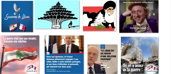 Figure 33. French-language phase-one advertisements from Sauvons le Liban.