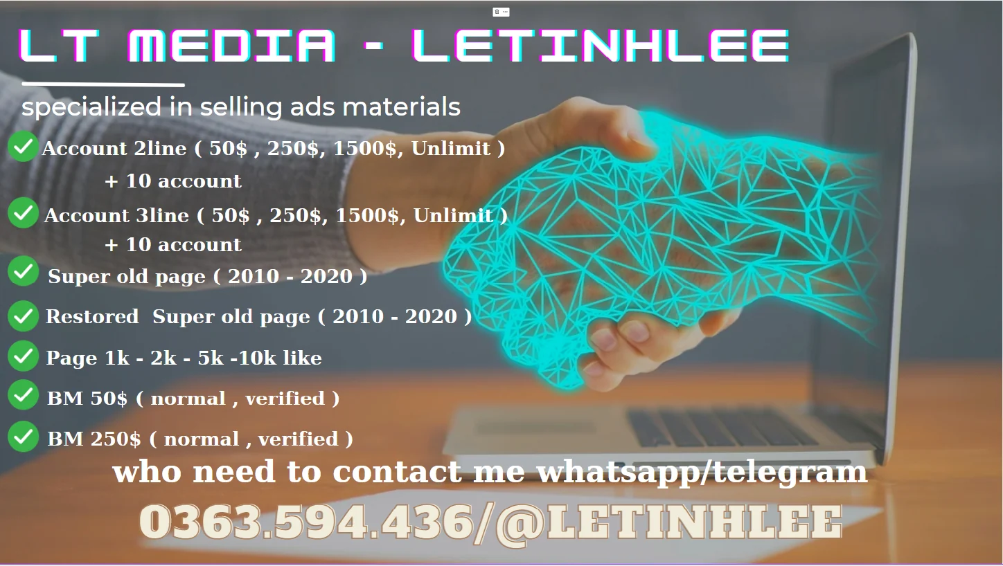 Figure 48. An LT Media advertisement selling advertising accounts, aged pages and business managers.