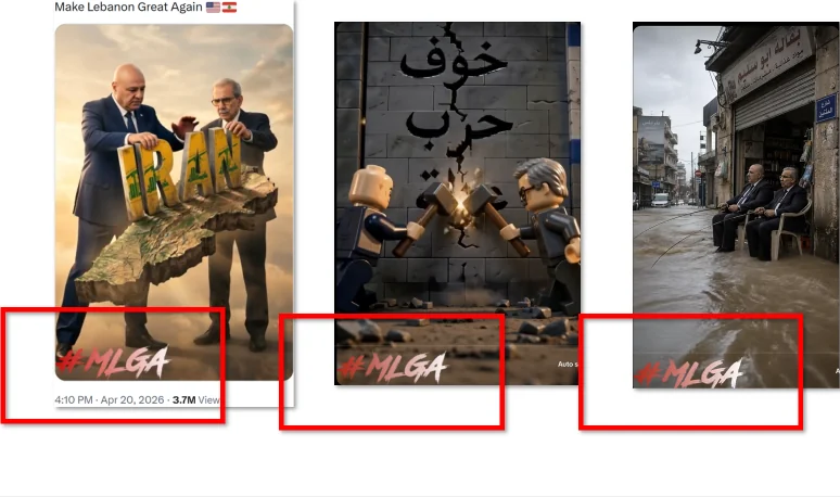 Figure 38. MLGA advertisements carrying the operation’s characteristic branding.
