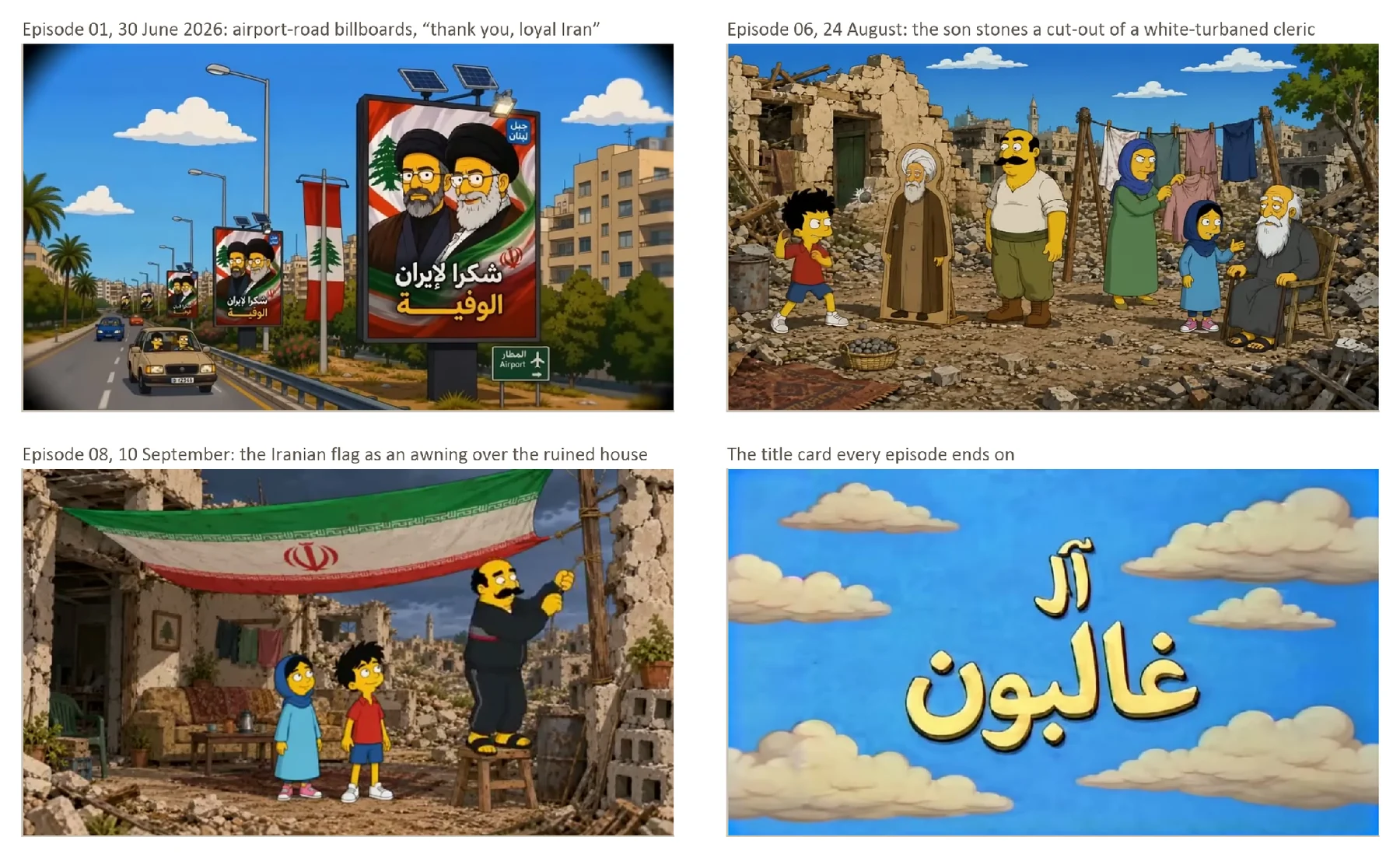 Figure 39. Four frames from Al Ghaliboun.